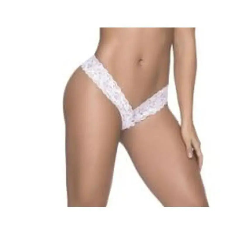 Affordable quality Sexy Lace Thong White  from Mapale by Discreet Intimate Essentials with Discreet Delivery 