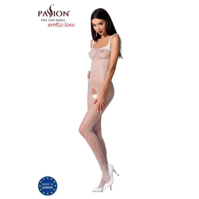 Bodystocking BS071 White Passion Lingerie Discreet Intimate Essentials.