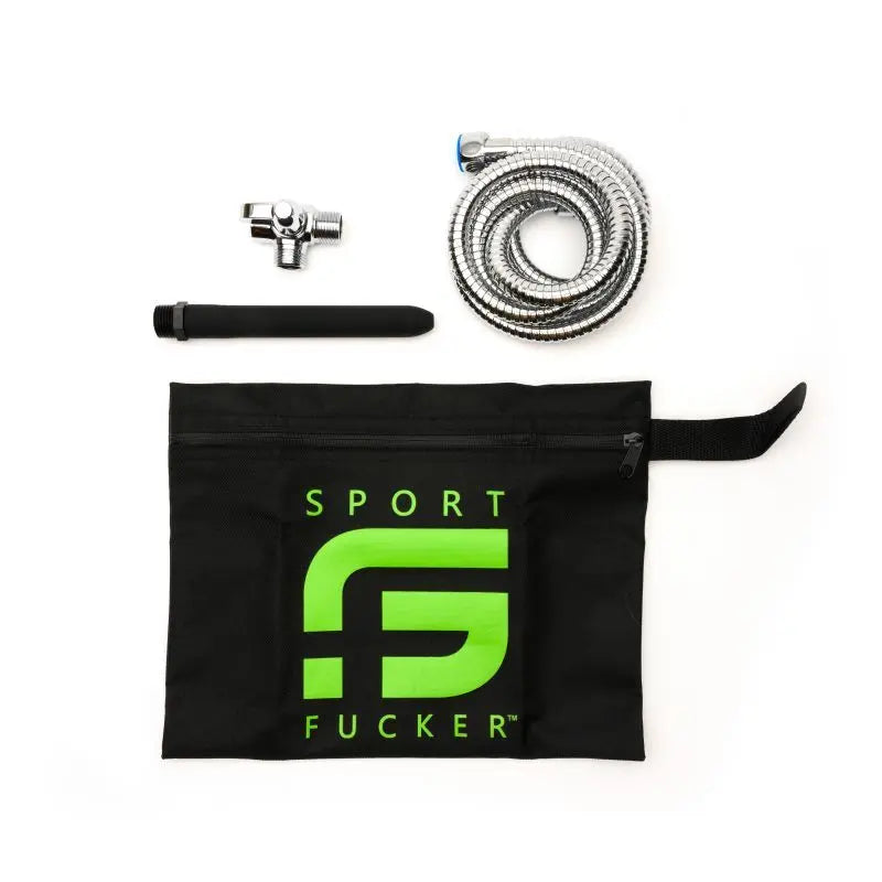 Sport Fucker Shower Kit Black 6in Sport Fucker Discreet Intimate Essentials.