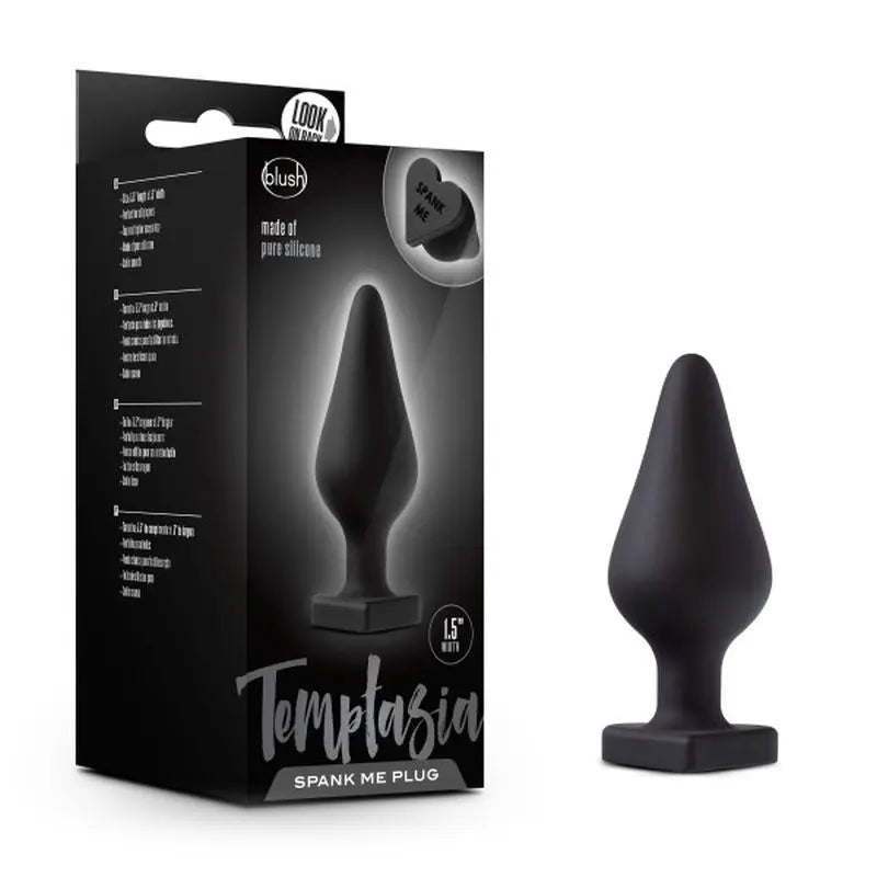 Temptasia Spank Me Butt Plug Black Temptasia Discreet Intimate Essentials.