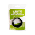 Brutus adjustable cock and ball belt packaging showcasing the silicone click-n-go cock ring.