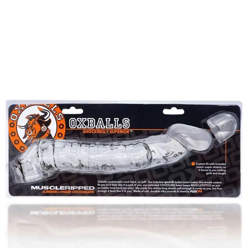 Muscle Ripped Cocksheath Clear OxBalls Discreet Intimate Essentials.