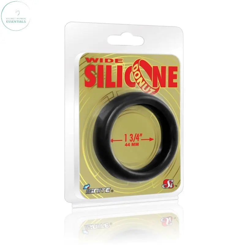 Affordable quality Wide Donut Black Cock Ring 44mm  from Si Novelties by Discreet Intimate Essentials with Discreet Delivery 