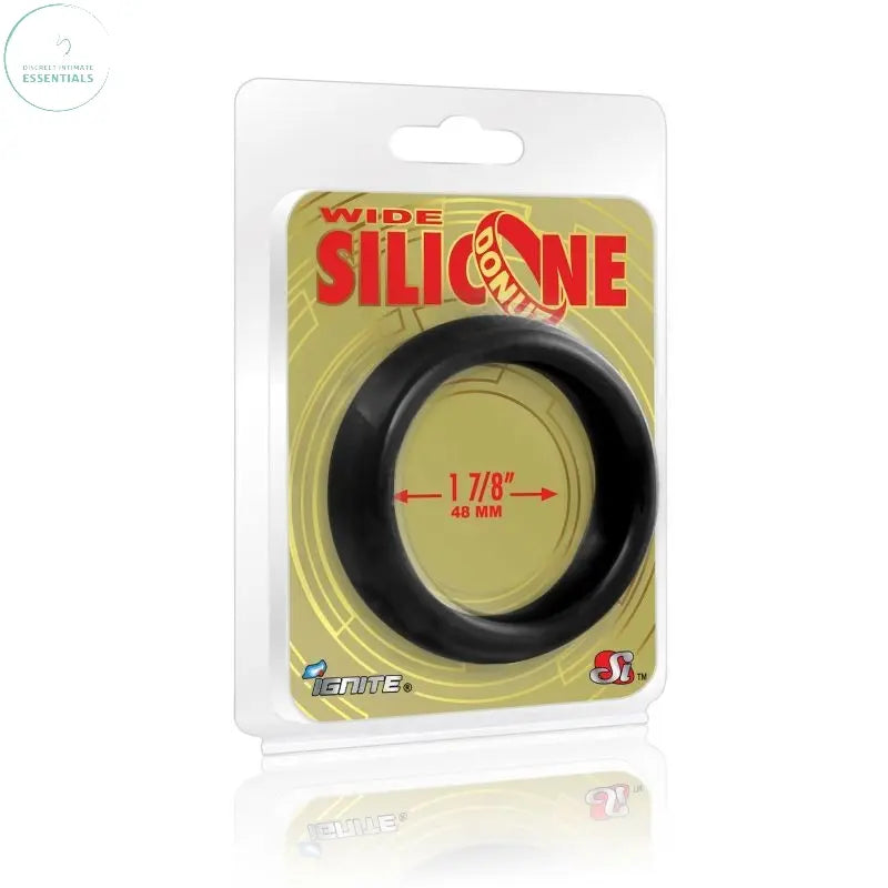 Affordable quality Wide Donut Black Cock Ring 48mm  from Si Novelties by Discreet Intimate Essentials with Discreet Delivery 