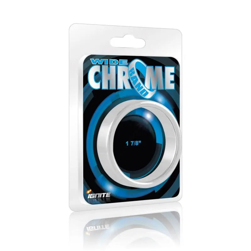 Wide Band Chrome Cock Ring 48mm Si Novelties Discreet Intimate Essentials.