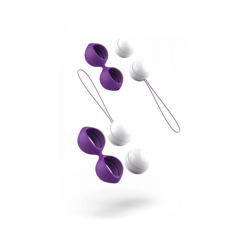 Bfit Classic Purple Love Balls, Kegel exercise love balls for customizable pelvic training and enhanced pleasure.