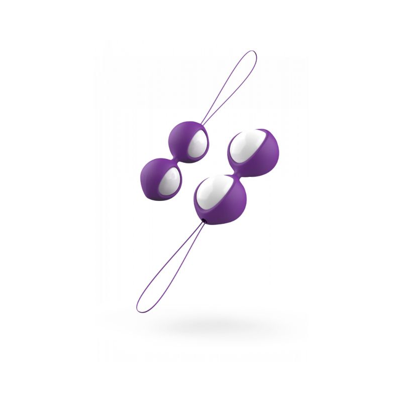 Bfit Classic Purple Love Balls for Kegel exercise love balls, featuring customizable weights and strong retrieval cord.