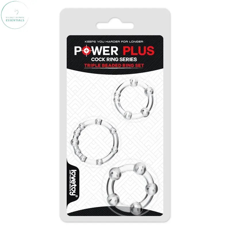 Affordable quality Triple Beaded Donut Ring Set  from Lovetoy by Discreet Intimate Essentials with Discreet Delivery 