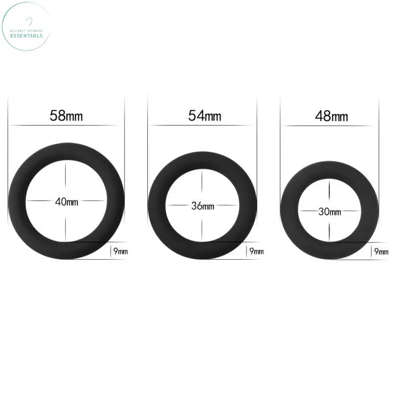 Affordable quality Silicone 3 Pc Cock Ring Set  from Lovetoy by Discreet Intimate Essentials with Discreet Delivery 