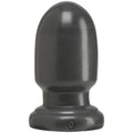 Shell Shock Small Anal Plug in gun metal finish, 6 inches tall, designed for comfortable and safe use.