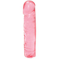 8 inch pink dong from Doc Johnson, featuring textured veins and a flexible shaft for enhanced stimulation.
