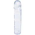 8 inch crystal jellies dong with a clear, smooth surface and realistic shape for enhanced pleasure.