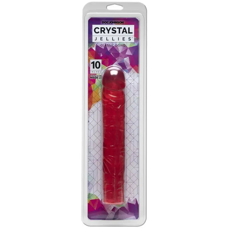 10 in Classic Dong Pink Crystal Jellies Discreet Intimate Essentials.