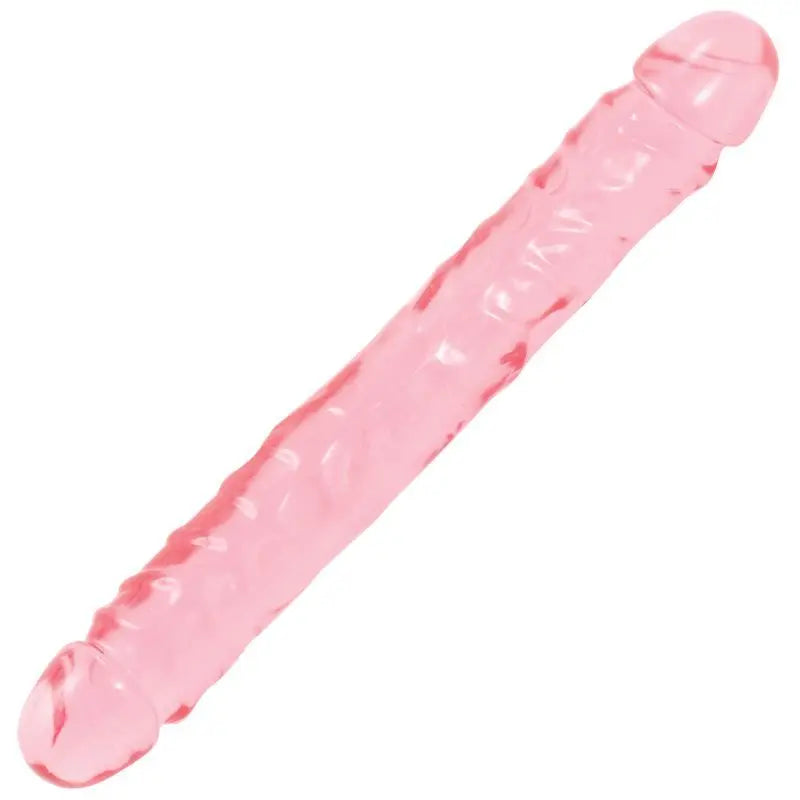 12 in Jr. Double Dong Pink Crystal Jellies Discreet Intimate Essentials.