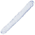 12 inch double dong clear with veiny texture and soft flexibility, perfect for couples and personal pleasure.
