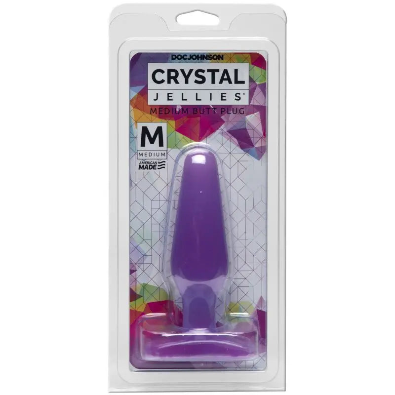 Medium Butt Plug Purple Crystal Jellies Discreet Intimate Essentials.