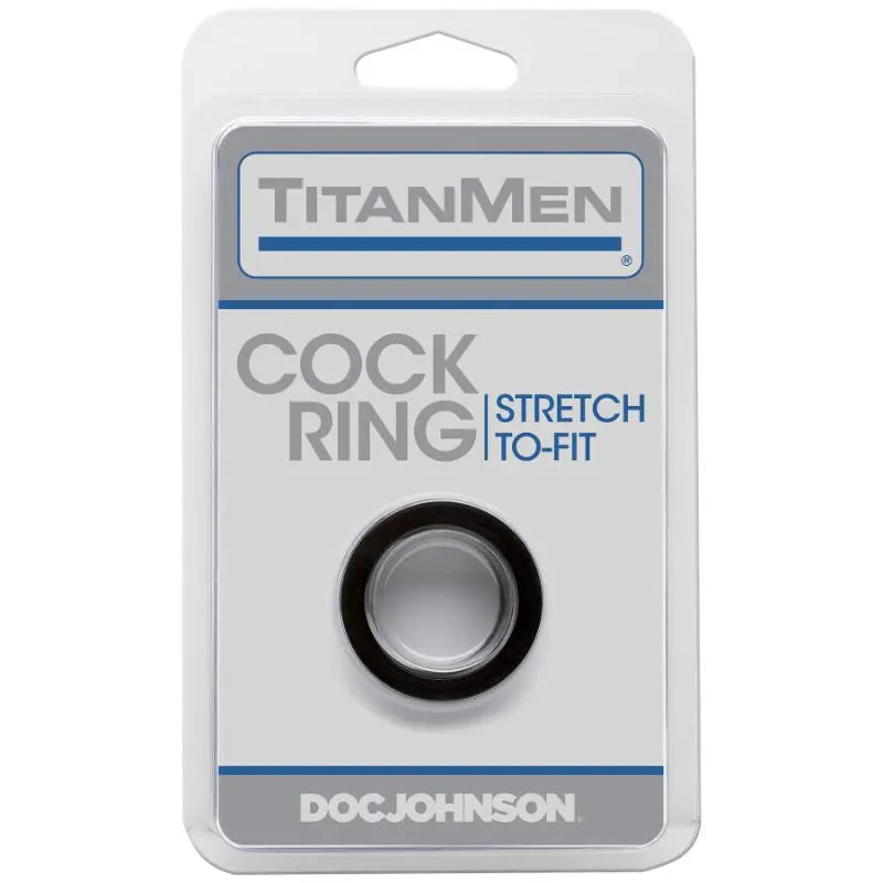 Affordable quality Cock Ring Black  from TitanMen by Discreet Intimate Essentials with Discreet Delivery 