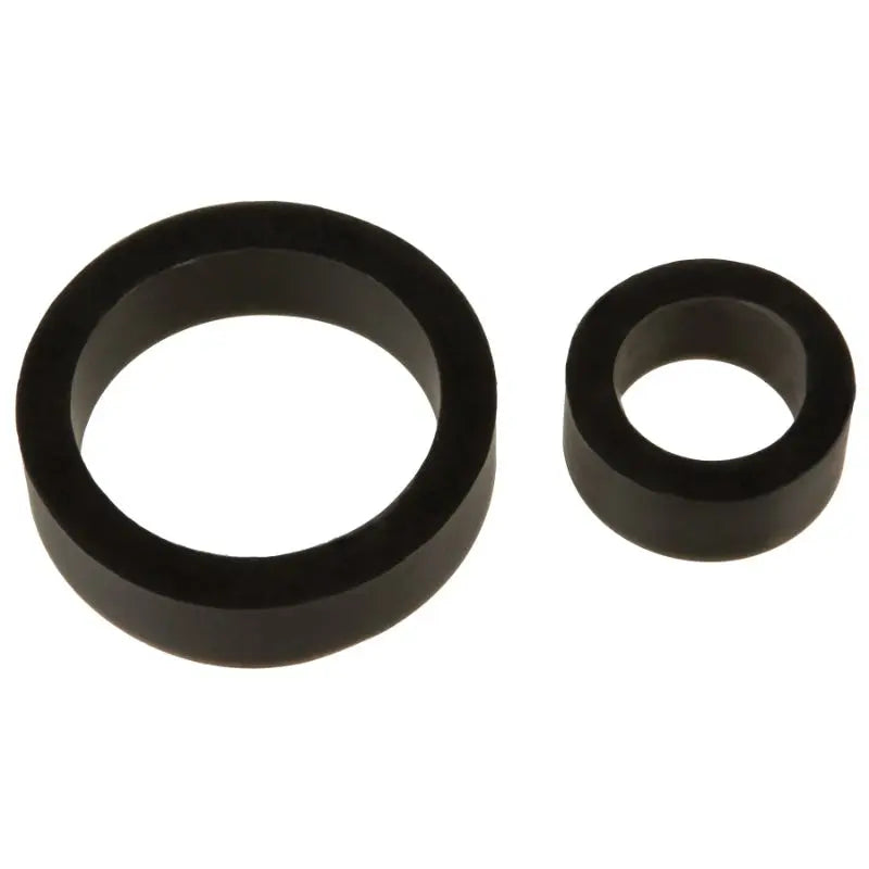 Silicone Cock Rings Double Pk Black TitanMen Discreet Intimate Essentials.