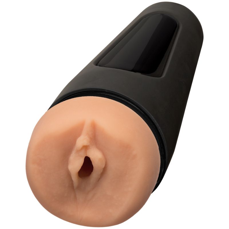 Lifelike pussy masturbator from Doc Johnson with a squeezable grip and lifelike opening.