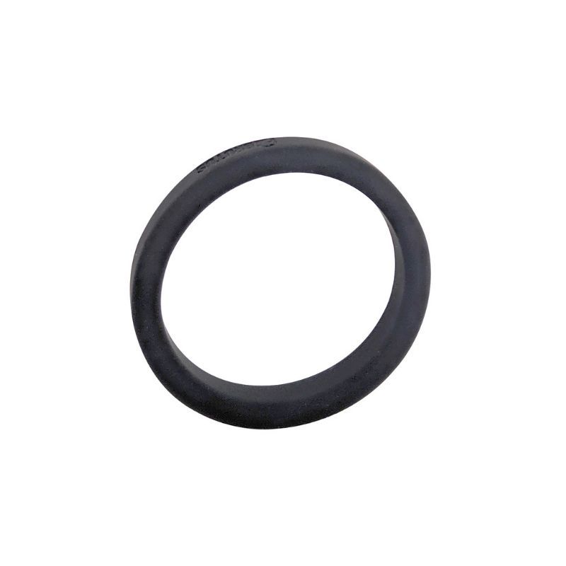 Brutus Flat Slick Cock Ring 50mm, a black silicone ring for intimate essentials.