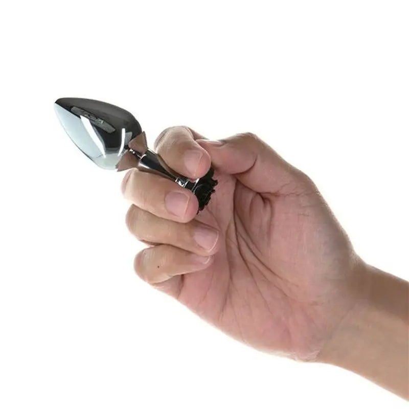 Black Rose 3in Metal Butt Plug LUX Active Discreet Intimate Essentials.