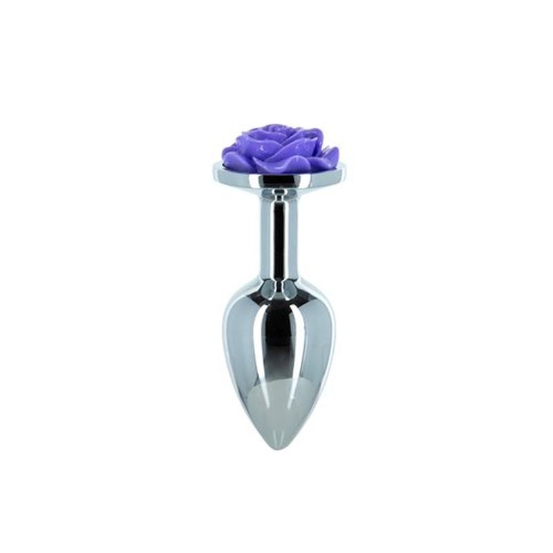 Purple Rose 3in Metal Butt Plug, an advanced metal anal plug for pleasure and easy cleaning.
