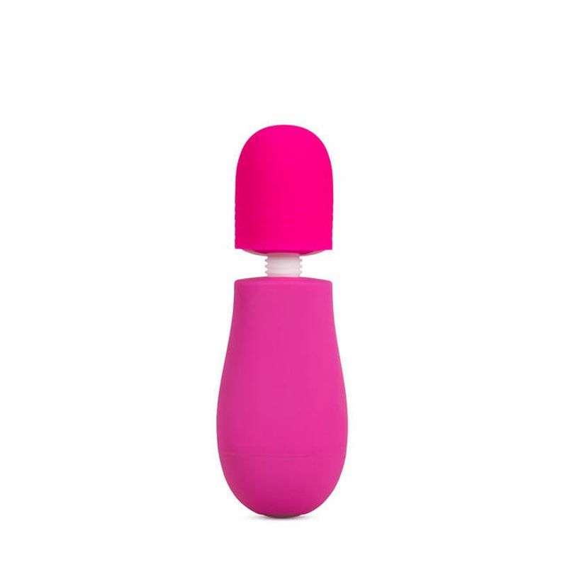 Rose Petite Massage Wand in pink, a mini massage wand with flexible neck for targeted stimulation.