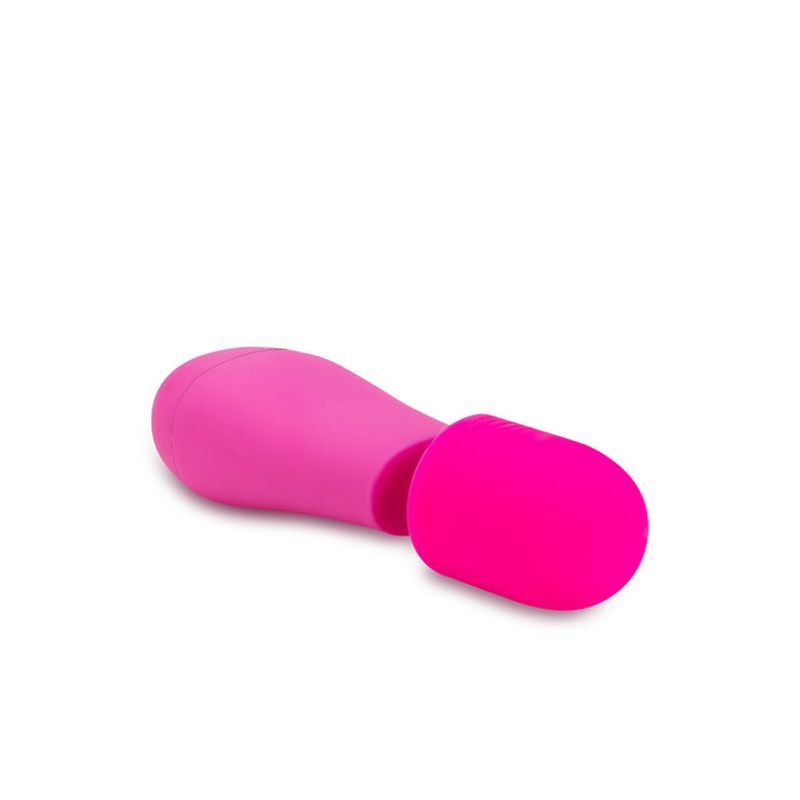 Rose Petite Massage Wand in pink, a mini massage wand with two stimulation heads for versatile pleasure.