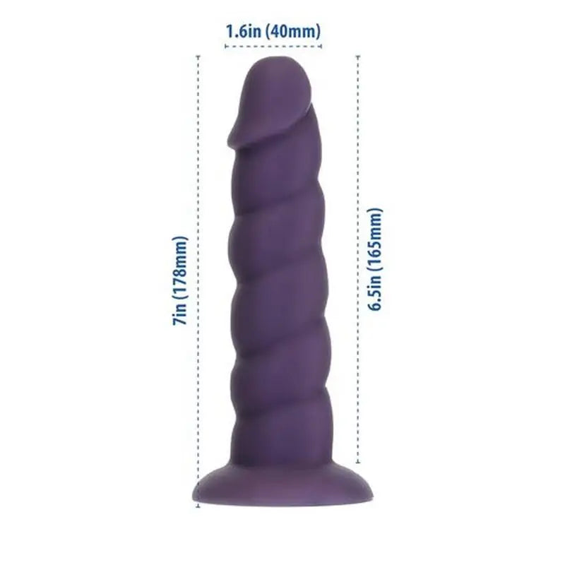 Unicorn Dildo 7in Purple Addiction Discreet Intimate Essentials.