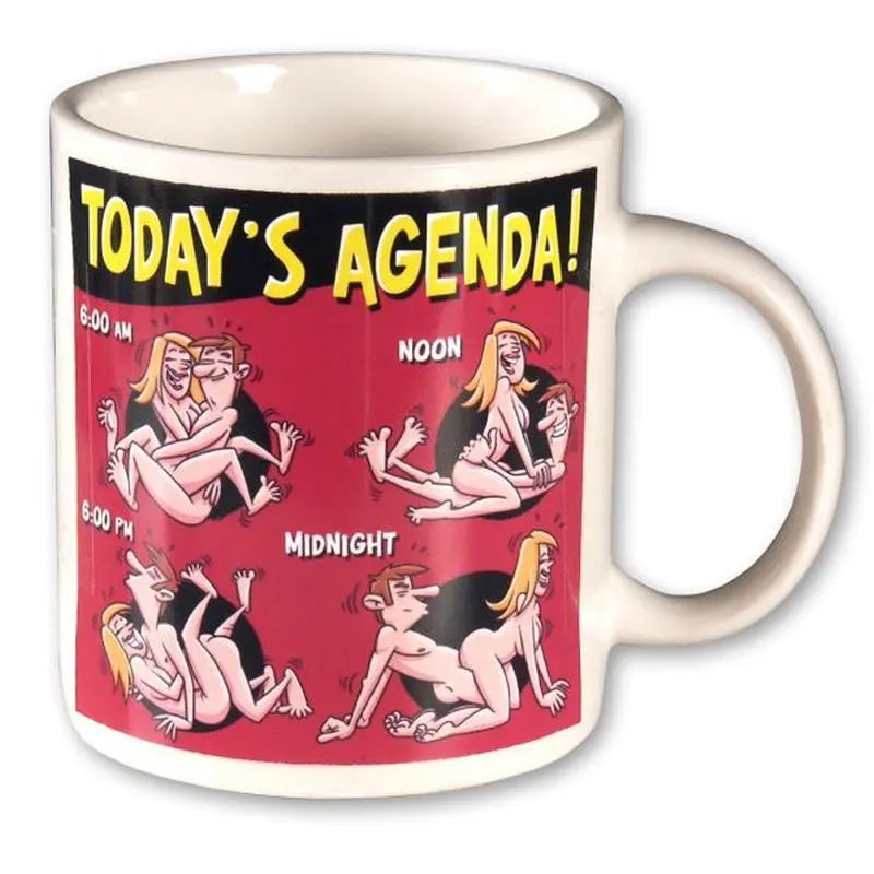 Todays Agenda Coffee Mug Novelty Discreet Intimate Essentials.