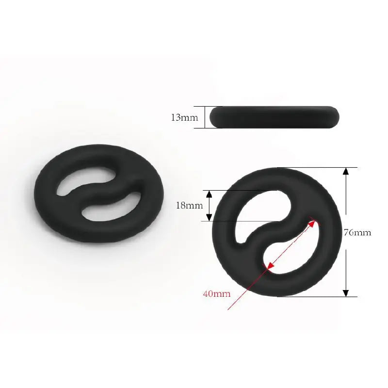 Affordable quality Brutus Yin Yang Silicone Cock and Ball Duo Ring  from Brutus by Discreet Intimate Essentials with Discreet Delivery 