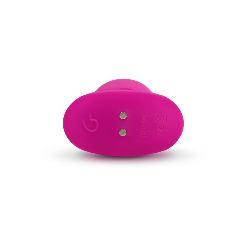 Gvibe Gballs 3 smartphone controlled kegel trainer in vibrant pink with buttons for easy control.