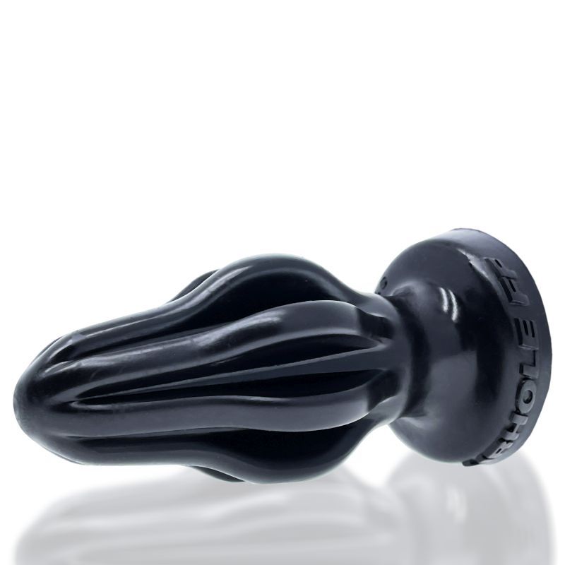 Airhole-2 Finned Buttplug Black, squishy soft anal plug with fins, intimate essentials for her, sexy toys for men.