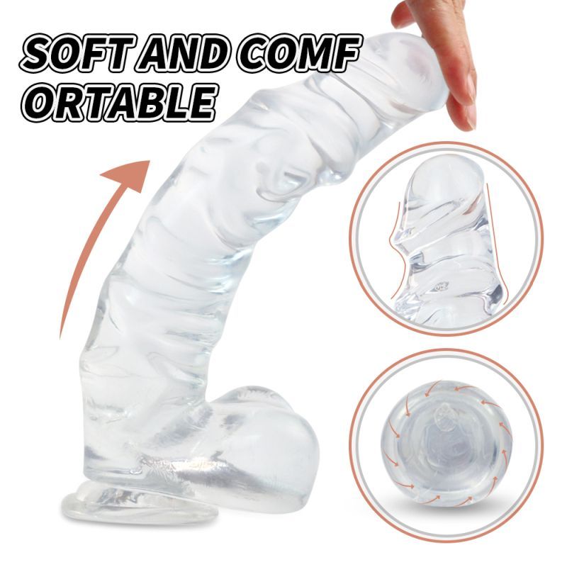Kennard Dong with balls, realistic suction cup dildo made from soft TPE, featuring a powerful suction base.