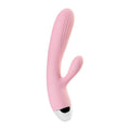 JOS Milly heating vibrator in pale pink silicone with 7 vibrating modes and heating function.
