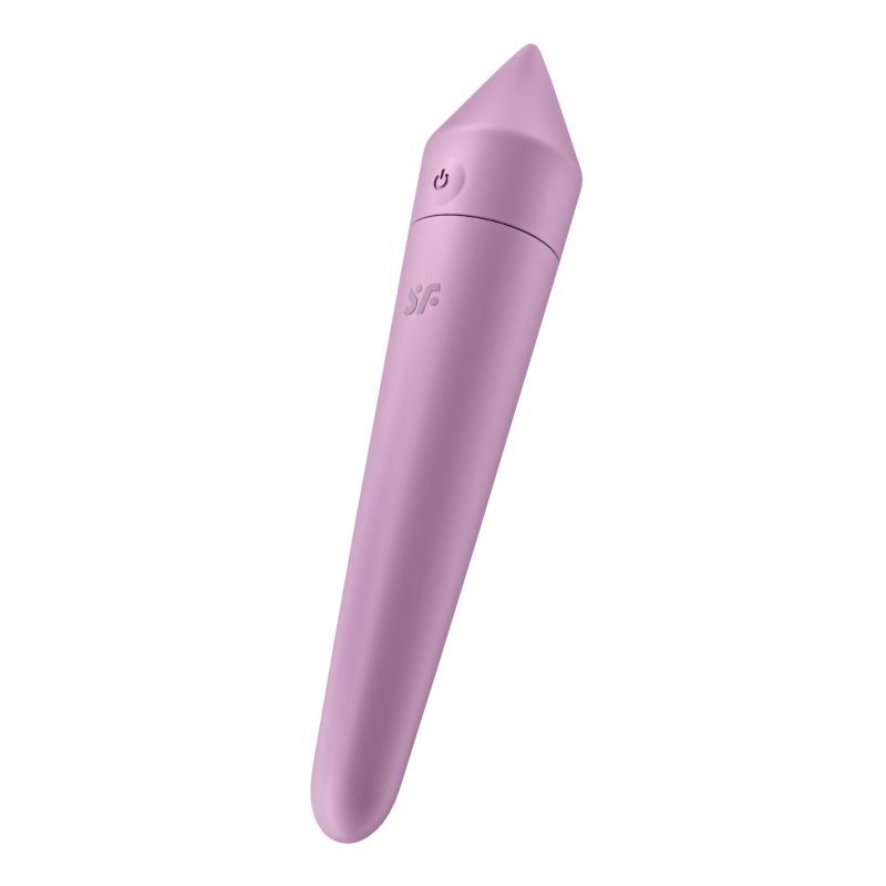 Satisfyer Ultra Power Bullet 8 in lilac color, featuring a cone-shaped end and body-friendly silicone.