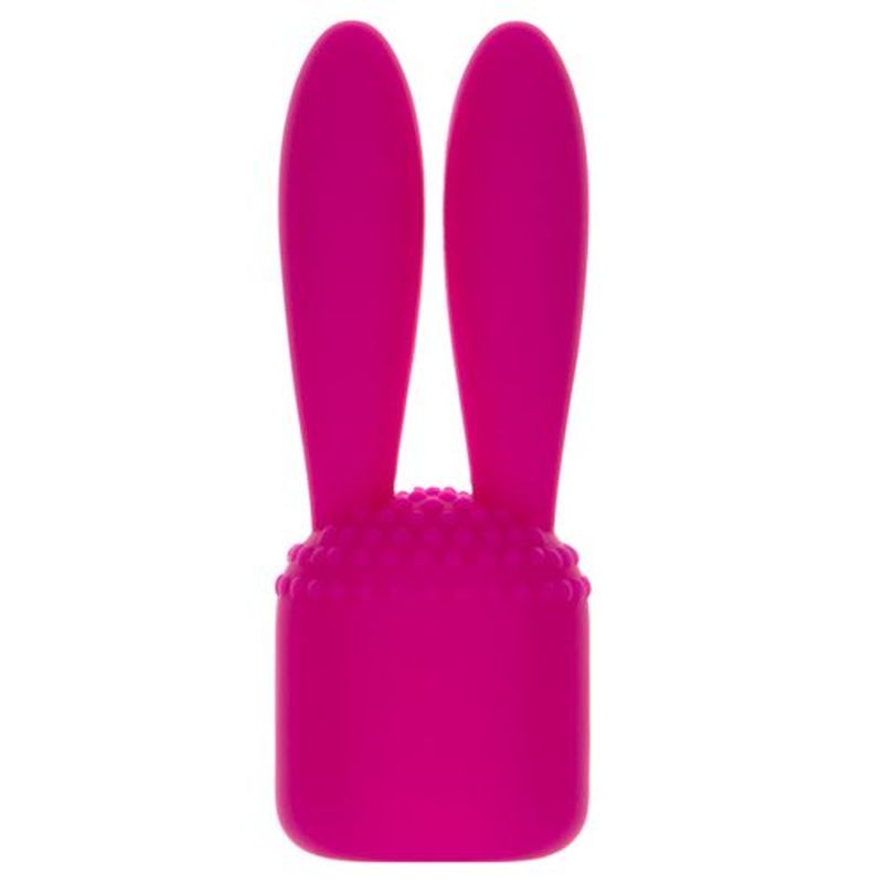 Palm Bunny silicone massage head from the PalmPower Pocket silicone massage heads set, featuring textured nubs for pleasure.