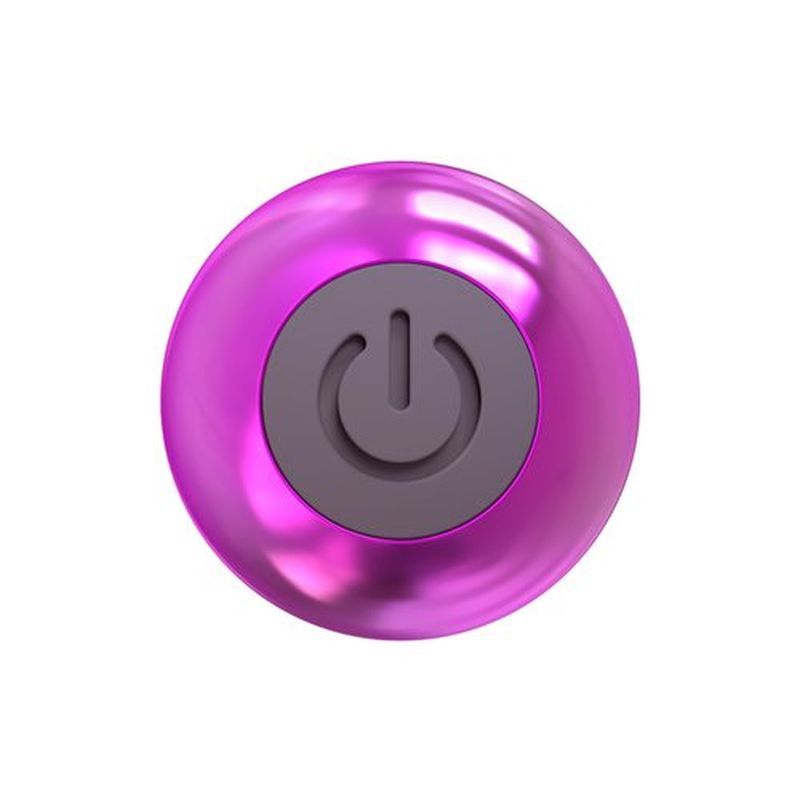 Pretty Point 4in Power Bullet Purple luxury bullet vibrator with power button design, perfect for glamorous pleasure.