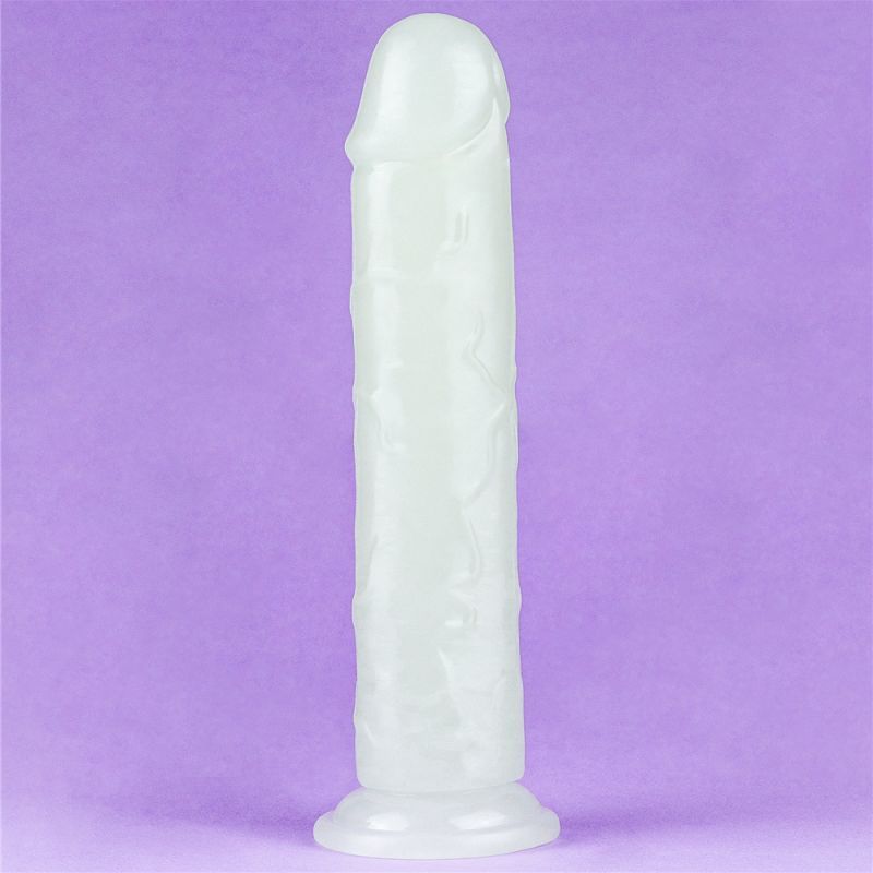 Lumino Play Dildo 8in, glow in the dark dildo, non-toxic materials for safe use and thrilling experiences.