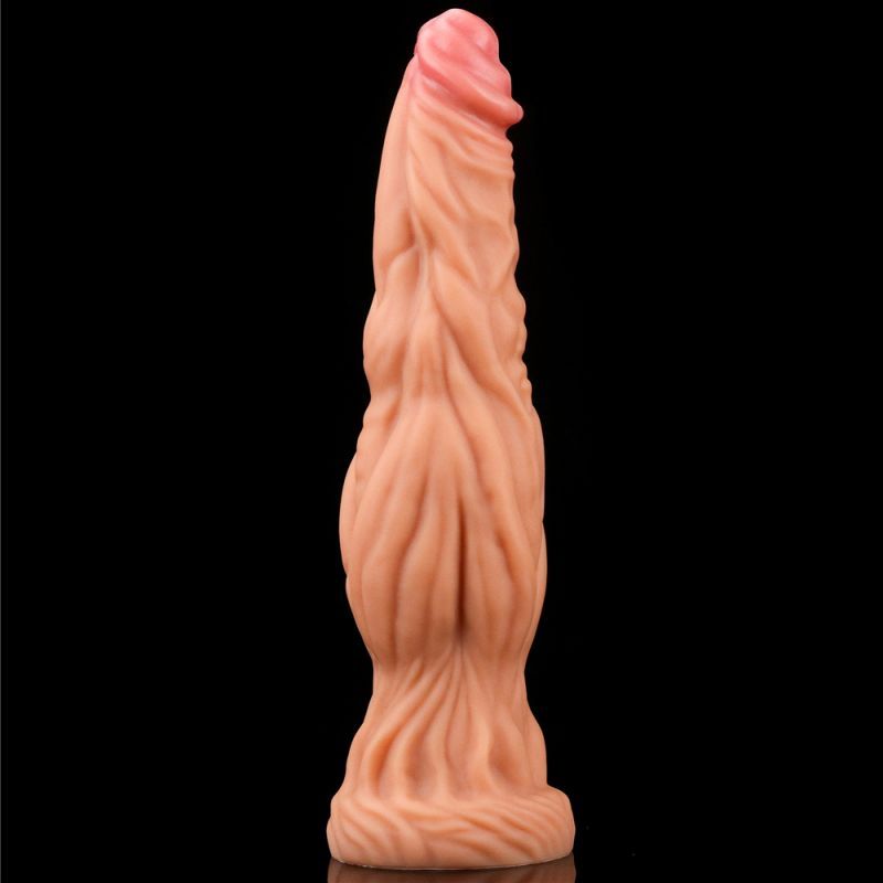 Nature Cock 9.5in dual layer silicone dildo with a lifelike design and powerful suction cup base.