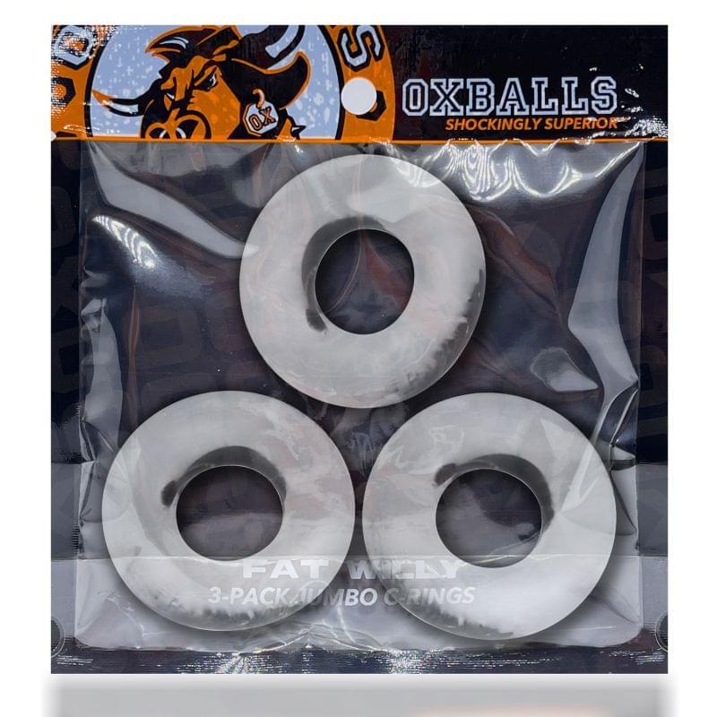 Fat Willy 3 Pc Jumbo Cockrings Clear by OxBalls from Discreet Intimate Essentials for  Adult Toys, quality products at discount affordable prices.