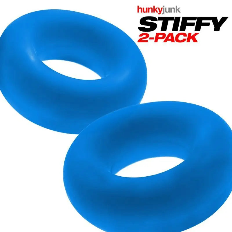 Stiffy 2 Pc Bulge Cockrings by HunkyJunk Teal Ice Hunkyjunk Discreet Intimate Essentials.