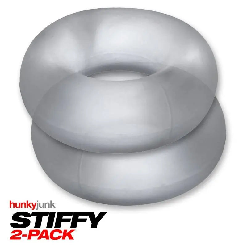 Stiffy 2 Pc Bulge Cockrings by HunkyJunk Ice Clear Ice Hunkyjunk Discreet Intimate Essentials.
