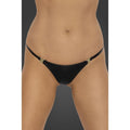 Power Wetlook Panty w Gold Clasp, featuring a revealing design with gold clasps on both sides.