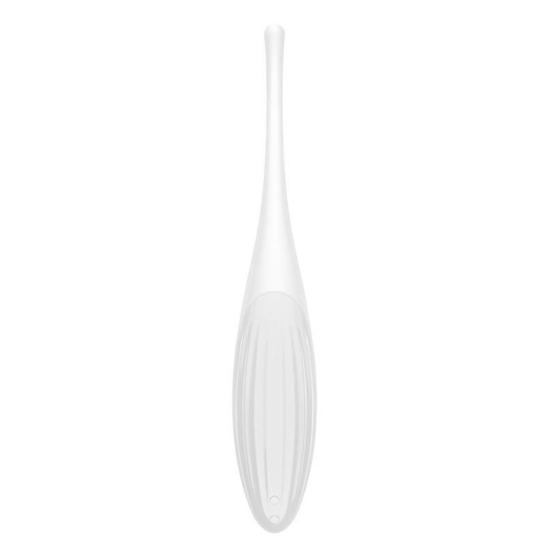Satisfyer Twirling Joy Tip Stimulator White, designed for targeted stimulation with a rounded, vibrating tip.