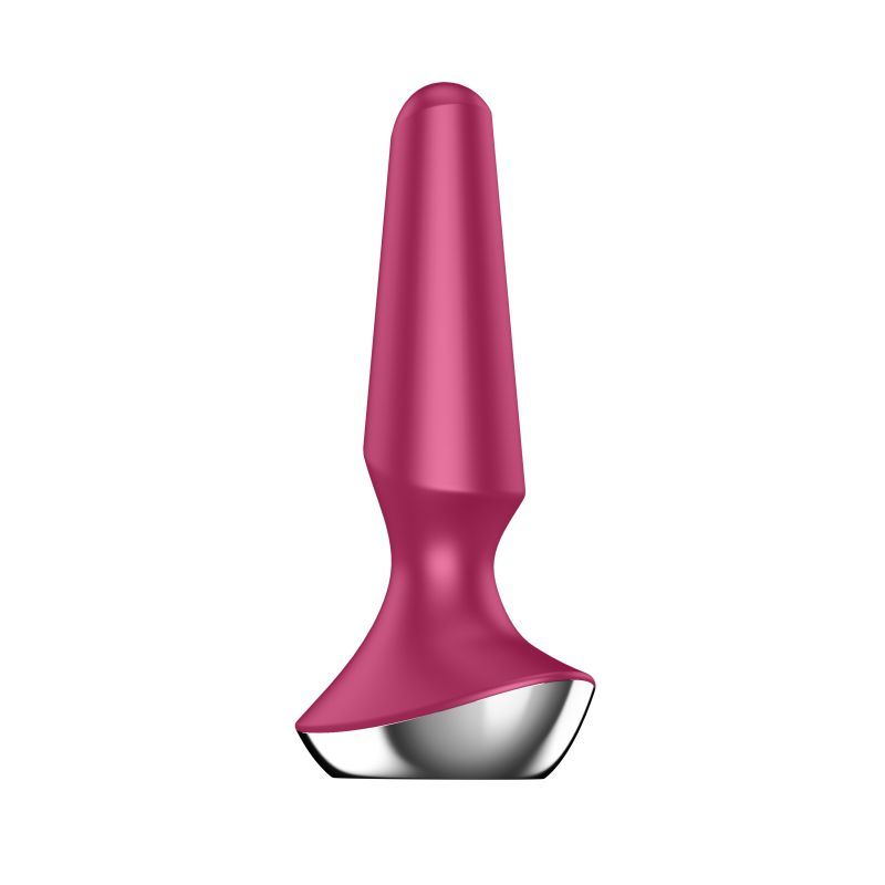 Satisfyer Plug-ilicious 2 Berry, a rechargeable plug vibrator with a rounded design for enhanced sensations.