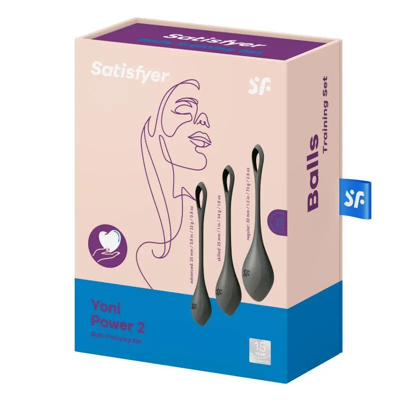 Satisfyer Yoni Power Balls 2 Black 3 Pc Set Satisfyer Discreet Intimate Essentials.