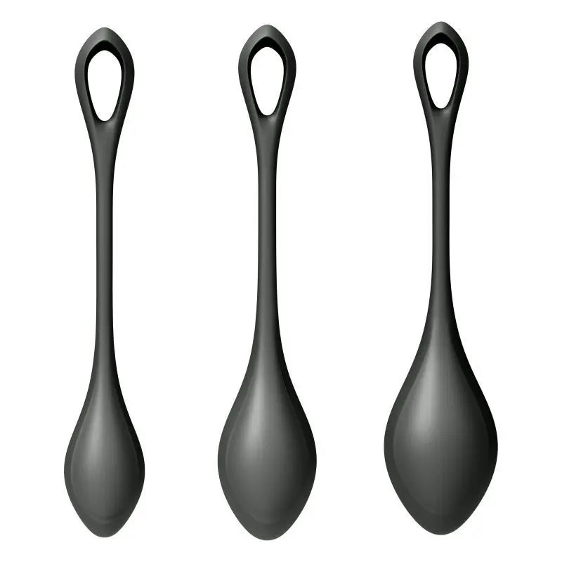 Satisfyer Yoni Power Balls 2 Black 3 Pc Set Satisfyer Discreet Intimate Essentials.