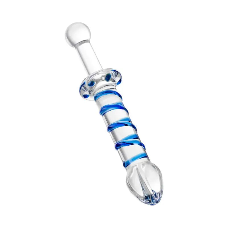 Sexus Glass Dildo Probe w Handle 23cm Sexus Glass Discreet Intimate Essentials.