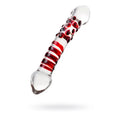 Sexus Glass Dildo Red Delight 19cm Sexus Glass Discreet Intimate Essentials.